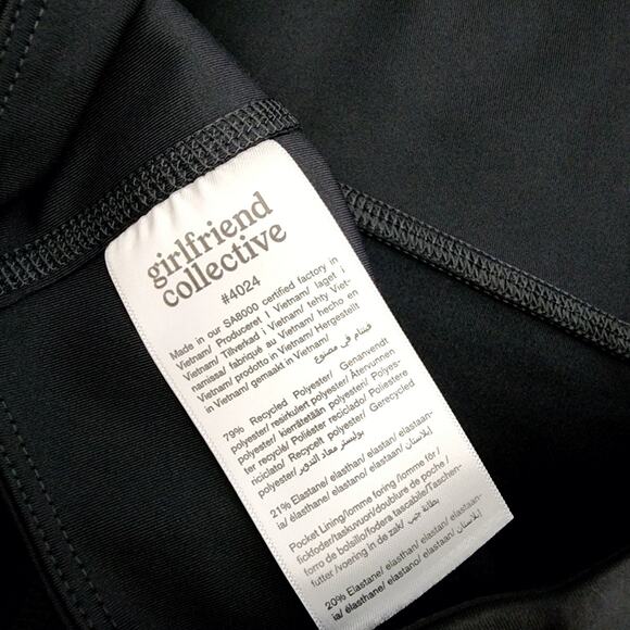 NWT Girlfriend Collective Compressive 7/8 Pocket Legging 3XL Black High Rise - Picture 11 of 12